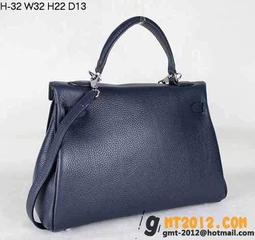 エルメススーパーコピー HERMES ケリー ハンドバッグ シルバー金具ダークブルーHR3505